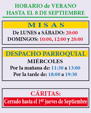 Horario verano 2025